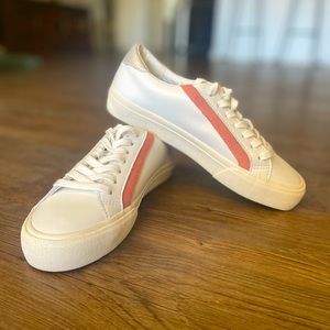 Madewell white leather sneakers. Size 5.